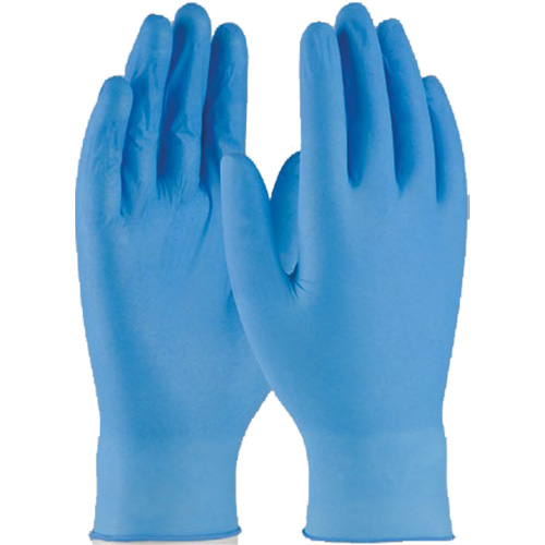 Gants jetables, Petit, Nitrile, 4 mils, Sans poudre, Bleu Consource