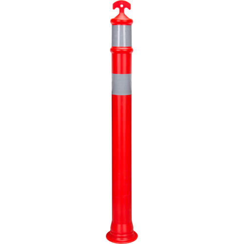 Poteau d&eacute;lin&eacute;ateur &agrave; visibilit&eacute; &eacute;lev&eacute;e &agrave; dessus en T, 42" h, Orange Consource