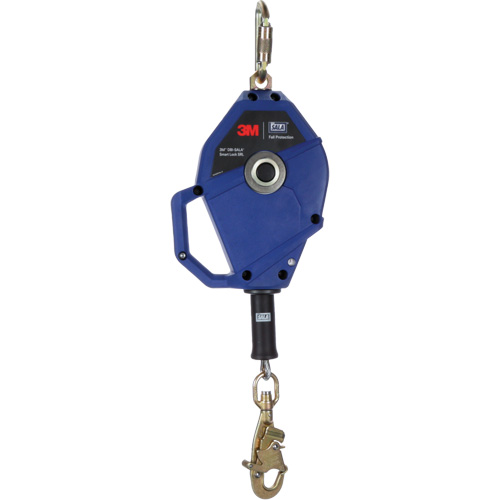 Cordage de s&eacute;curit&eacute; autor&eacute;tractable avec verrouillage intelligent, 30', Acier galvanis&eacute;, Pivotant Consource