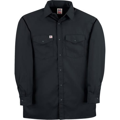 Twill Work Shirt with Snap, Men's, Medium (Tall), Black Consource