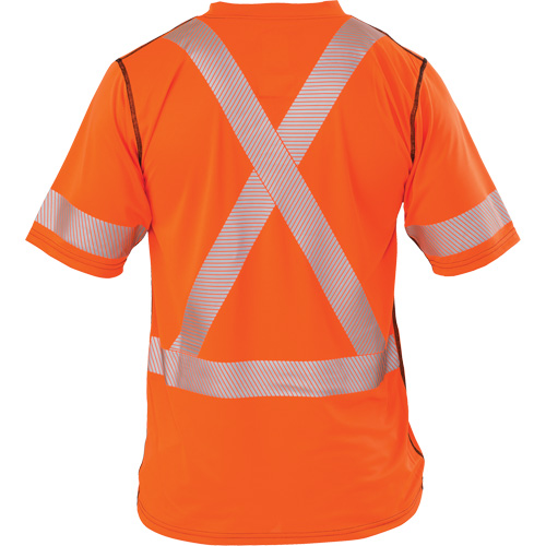 T-shirt &agrave; manches courtes haute visibilit&eacute; Polartec Power Grid, Polyester, Petit, Orange Consource