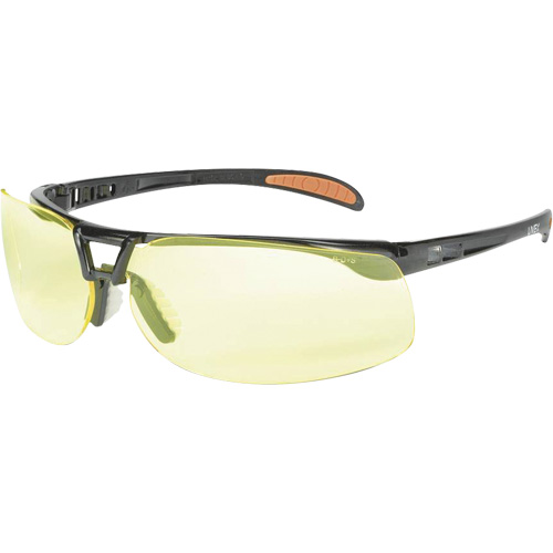 Prot&eacute;g&eacute; Safety Glasses with HydroShield Lenses, Amber Lens, Anti-Fog/Anti-Scratch, ANSI Z87+ Consource