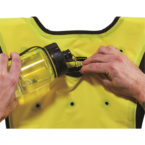 Veste refroidissante &agrave; &eacute;vaporation s&egrave;che &eacute;conomique Chill-Its 6687, Grand/T-Grand, Jaune lime haute visibilit&eacute; Consource