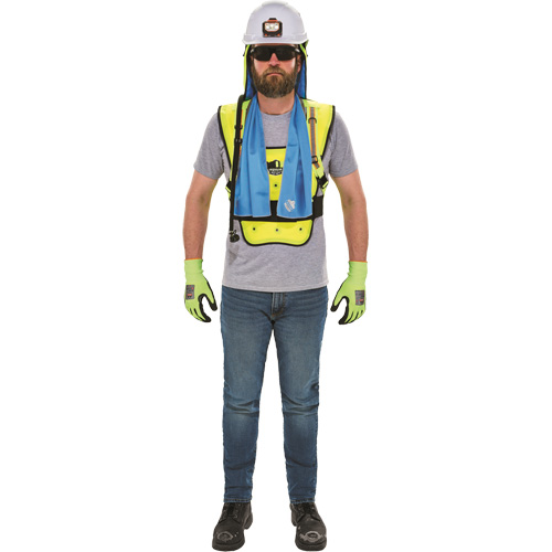 Veste refroidissante &agrave; &eacute;vaporation s&egrave;che &eacute;conomique Chill-Its 6687, Grand/T-Grand, Jaune lime haute visibilit&eacute; Consource