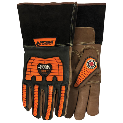 Gants 5785G Shock Trooper, T-petit, Paume en Ch&egrave;vre, Poignet Manchette Consource