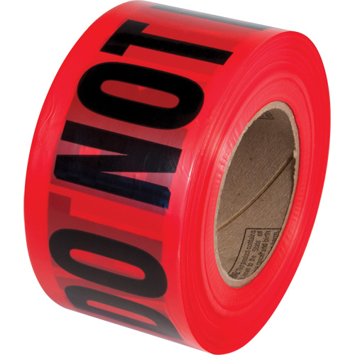 Ruban pour barricades Danger Do Not Enter PrimeGuard, Anglais, 3" la x 1000' lo, Noir/rouge Consource