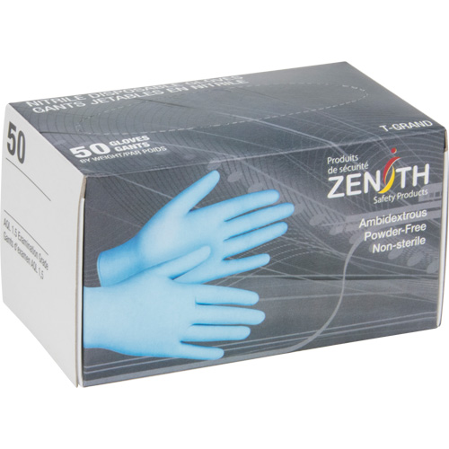 Vending Pack Disposable Gloves, Medium, Nitrile, 4.5-mil, Powder-Free, Blue Consource