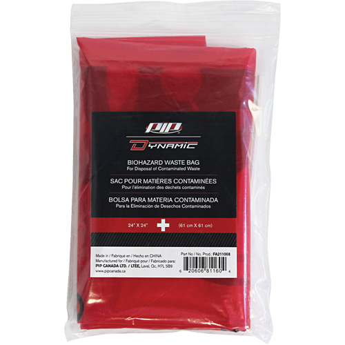 Sacs pour d&eacute;chets dangereux Dynamic, D&eacute;chets infectieux, 24" lo x 24" la, 12 microns Consource