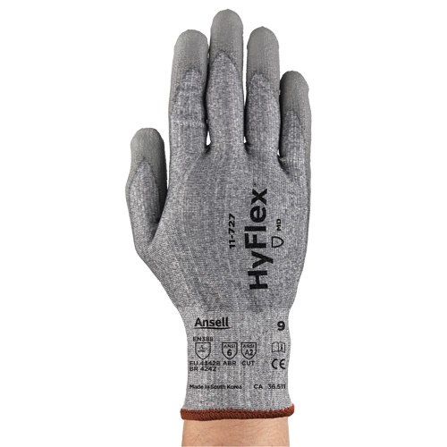 Gants r&eacute;sistant aux coupures HyFlex s&eacute;rie 11-727, Taille 8, Calibre 15, Rev&ecirc;tement Polyur&eacute;thane, Enveloppe en Intercept, ASTM ANSI niveau A2/EN 388 niveau B Consource