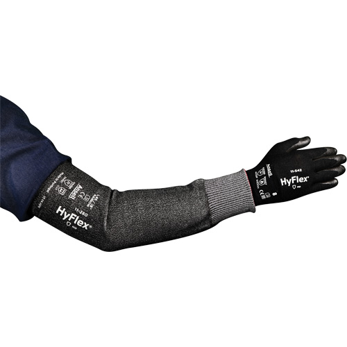 HyFlex&reg; 11-280 Series Wide Cut Resistant Sleeve, Intercept, 12", ASTM ANSI Level A4, Grey Consource