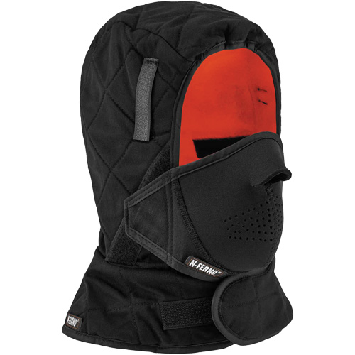 Doublure de casque de s&eacute;curit&eacute; d'hiver trois couches N-Ferno avec cache-bouche, Doublure en Molleton, Taille unique, Noir Consource