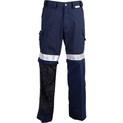 All-Season High Visibility Ventilated Pants, Poly-Cotton, 28, Navy Blue Consource