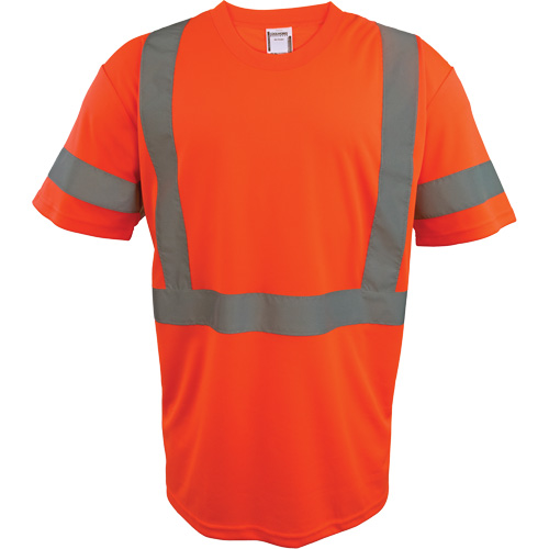 Chemise de s&eacute;curit&eacute; &agrave; manches courtes, Polyester, 2T-Grand, Orange haute visibilit&eacute; Consource