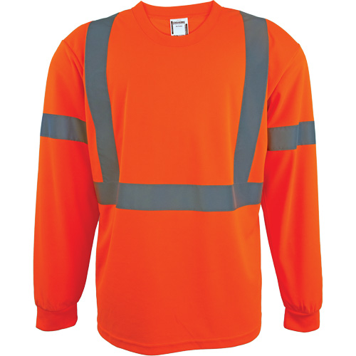 Chemise de s&eacute;curit&eacute; &agrave; manches longues, Polyester, 2T-Grand, Orange haute visibilit&eacute; Consource