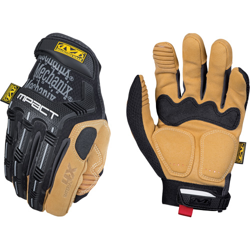 Material4X&reg; M-Pact&reg; Impact Gloves, 9, Synthetic Palm, Hook & Loop Cuff Consource