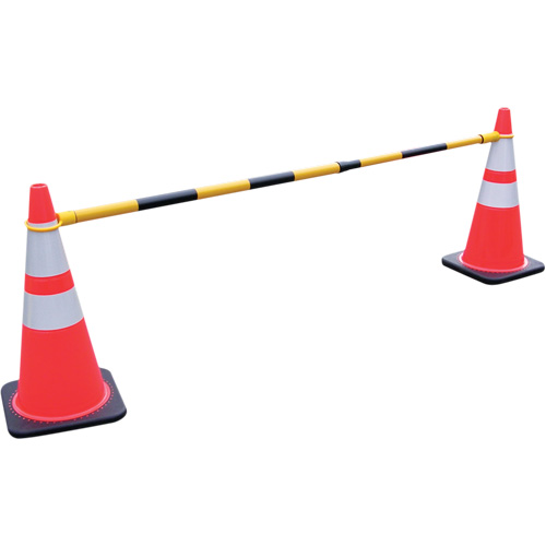 Retractable Cone Bar, 7'2" Extended Length, Black/Yellow Consource