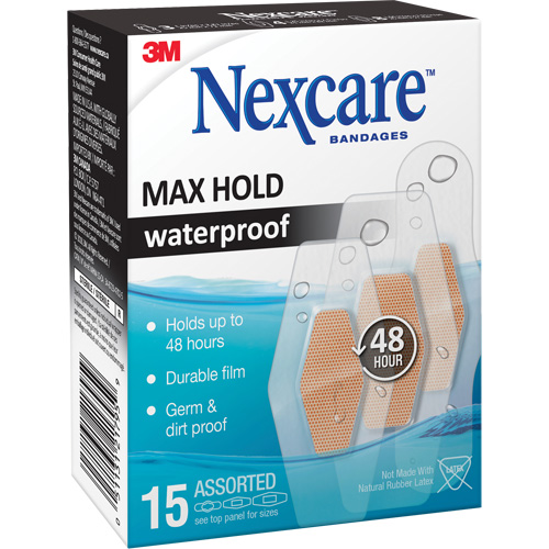 Pansements imperm&eacute;ables &agrave; tenue maximale Nexcare, Assorti, Plastique, St&eacute;rile Consource