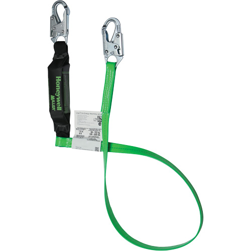 Energy-Absorbing Lanyard, 6', Locking Snap Hook Center, Locking Snap Hook Leg Ends, Polyester Consource
