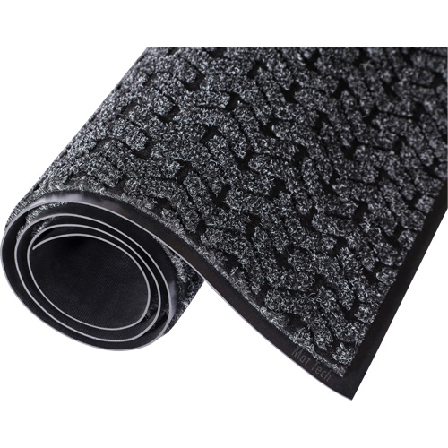 Tire-Track Performance Entrance Mats, Wiper/Scraper, 4' x 8' x 3/8", Charcoal Consource