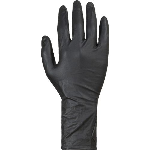 Gants jetables KeepKleen, Grand, Nitrile, 8 mils, Sans poudre, Noir Consource