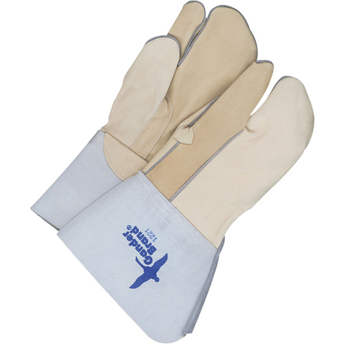 One-Finger Leather Mitts, Grain Cowhide, Size 9 Consource