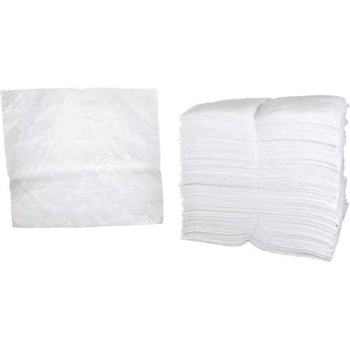 Petroleum Sorbent Pads, Oil Only, 19" x 17", 38.7 gal. Absorbancy Consource