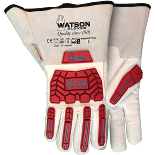 Gants en cuir de ch&egrave;vre Van 9549TPR, Moyen, Paume en Ch&egrave;vre, Poignet Manchette Consource