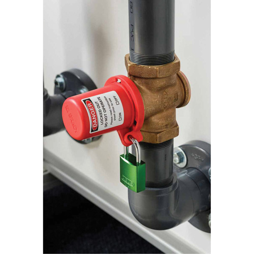 Housse de s&eacute;curit&eacute; pour fontaine et dispositif de cadenassage pour robinet &agrave; tournant, Ensemble Vanne/Robinet &agrave; eau Consource
