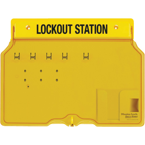Poste de cadenassage trilingue recouvert, Cadenas Aucune, Capacit&eacute; de 4, Cadenas Non compris Consource