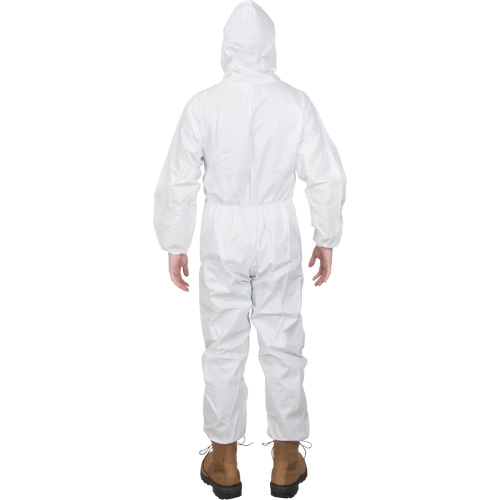 Premium Hooded Coveralls, Small, White, Microporous Consource
