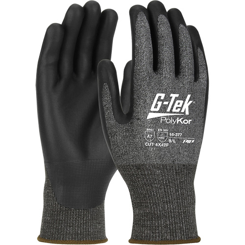 Gants r&eacute;sistants aux coupures G-Tek PolyKor X7, Taille Petit, Calibre 18, Rev&ecirc;tement Polyur&eacute;thane, Enveloppe en Poly&eacute;thyl&egrave;ne, ASTM ANSI niveau A7/EN 388 niveau F Consource