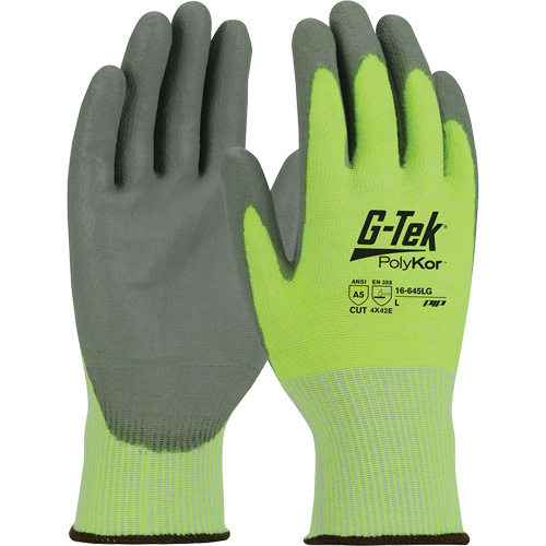 Gants r&eacute;sistants aux coupures G-Tek PolyKor, Taille Petit, Calibre 13, Rev&ecirc;tement Polyur&eacute;thane, Enveloppe en Poly&eacute;thyl&egrave;ne, ASTM ANSI niveau A5/EN 388 niveau E Consource
