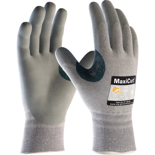 Gants r&eacute;sistants aux coupures en tricot sans coutures ATG MaxiCut 5, Taille T-petit, Calibre 13, Rev&ecirc;tement Mousse de nitrile, Enveloppe en Dyneema/Nylon, ASTM ANSI niveau A4/EN 388 niveau 4/EN 388 niveau C Consource