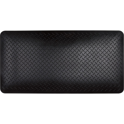 Tapis antifatigue, Losange, 1-2/3' x 3-1/4' x 3/4", Noir, Polyur&eacute;thane Consource