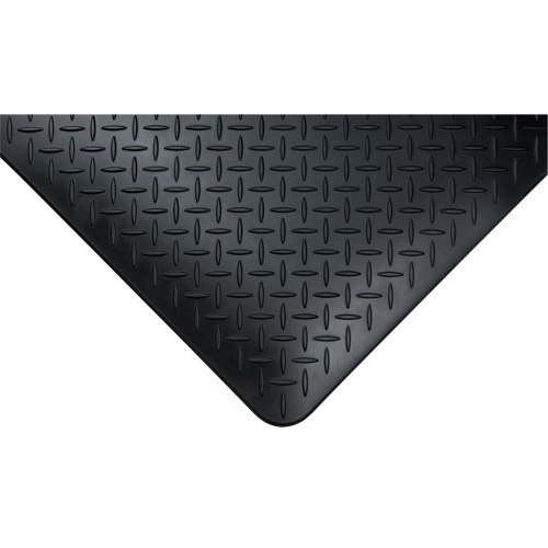 Tapis antifatigue, Losange, 1-2/3' x 3-1/4' x 3/4", Noir, Polyur&eacute;thane Consource