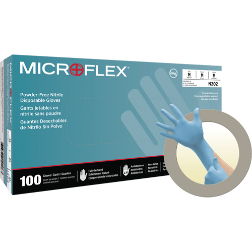 N20 Disposable Gloves, Small, Nitrile, 4.7-mil, Powder-Free, Blue Consource