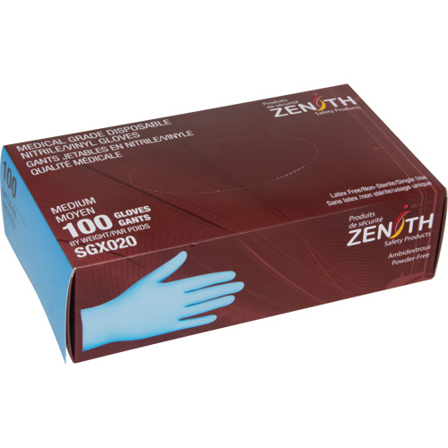 Tactile Medical-Grade Disposable Gloves, Small, Nitrile/Vinyl, 4.5-mil, Powder-Free, Blue, Class 2 Consource
