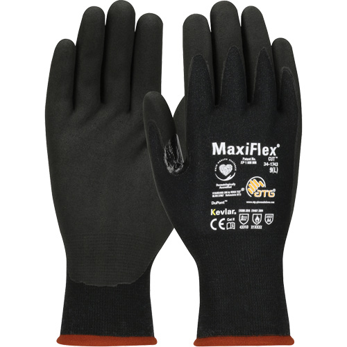 Gants compatibles avec les &eacute;crans tactiles ATG MaxiFlex Cut, Taille T-petit, Calibre 15, Rev&ecirc;tement Mousse de nitrile, Enveloppe en Polyester/Kevlar, ASTM ANSI niveau A4/EN 388 niveau 3/EN 388 niveau D Consource