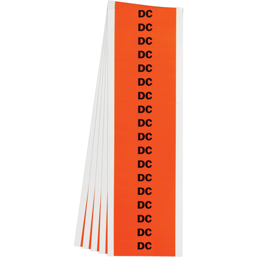 &eacute;tiquette de tension pour conduit  DC , 1/2" x 2-1/4", &eacute;toffe/Vinyle, Anglais Consource