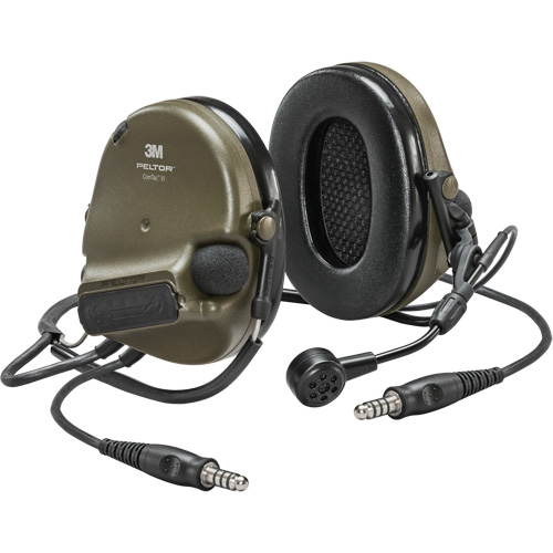 Casque VI NIB avec deux fils de sortie Peltor ComTac, Style Cordon cervical, 22 dB Consource