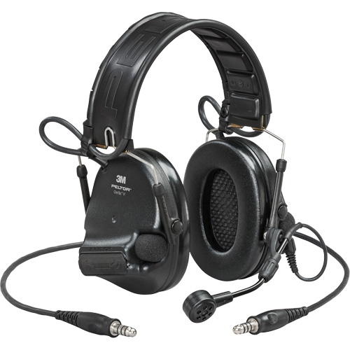 Casque VI NIB avec deux fils de sortie et rail arc Peltor ComTac, Style Bandeau, 23 dB Consource