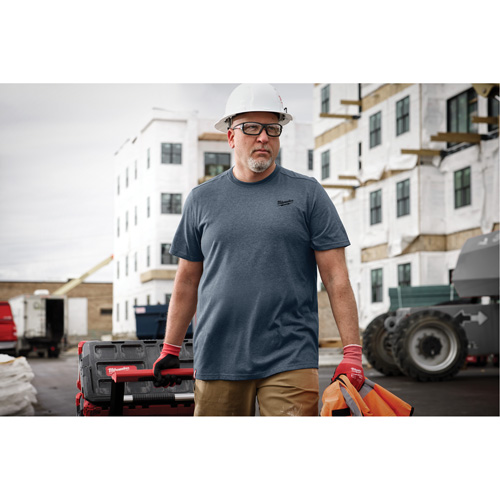 Hybrid Work Tee Shirt, Men's, Small, Blue Consource