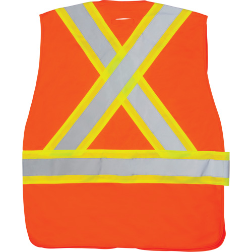 Veste d'arpenteur haute visibilit&eacute; conforme &agrave; la CSA, Orange haute visibilit&eacute;, Moyen, Polyester Consource