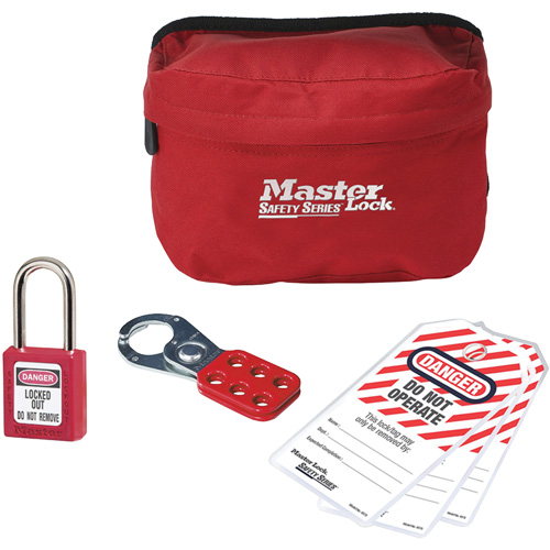 Trousse de cadenassage personnalis&eacute;e avec cadenas en thermoplastique Zenex, 6 composants compris Consource