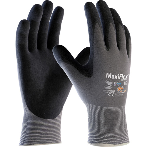 Gants compatibles avec les &eacute;crans tactiles ATG MaxiFlex Ultimate AD-APT, T-petit, R&ecirc;vetement Nitrile, Calibre 15, Enveloppe en Nylon/&eacute;lasthanne Consource