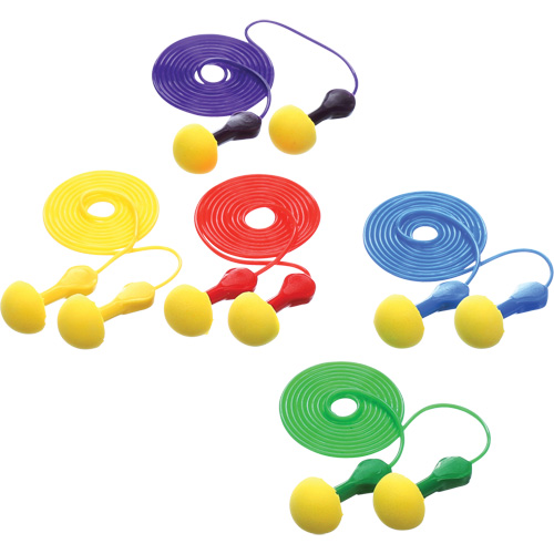 Bouchons d'oreilles rapides de style capsule E-A-R, Avec cordon, Vrac - Sachet coussin, 25 dB NRR, Taille unique Consource