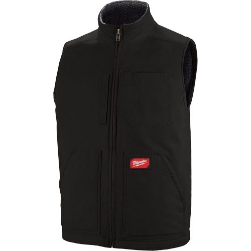 Veste doubl&eacute;e en sherpa ultra-r&eacute;sistante, Hommes, Petit, Noir Consource