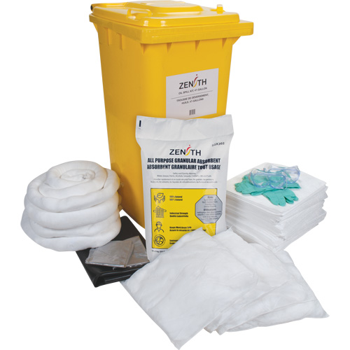 Trousse contre les d&eacute;versements, Huile seulement, Bac, Absorbance de 63 gal. US Consource