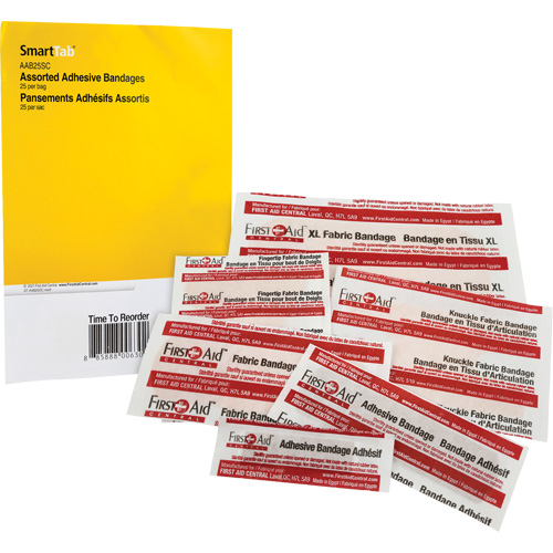 Recharge de bandages adh&eacute;sifs SmartCompliance, Assorti, Tissu/Plastique, Non st&eacute;rile Consource
