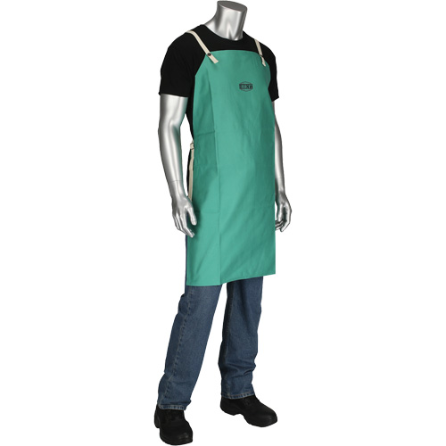Dynamic Ironcat&reg; FR Cotton Sateen Apron, Bib, Green Consource